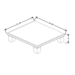 Fabuwood Allure Luxe Cloud White 24 3/8" W X 5" H X 22 1/8" D Vera Platform With Taper Feet For V24