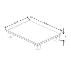 Fabuwood Allure Fusion Dove 30"W & 22"D Vera Platform With Taper Feet For V30