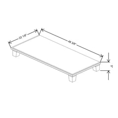 Fabuwood Allure Fusion Dove 48"W & 22"D Vera Platform With Taper Feet For V48