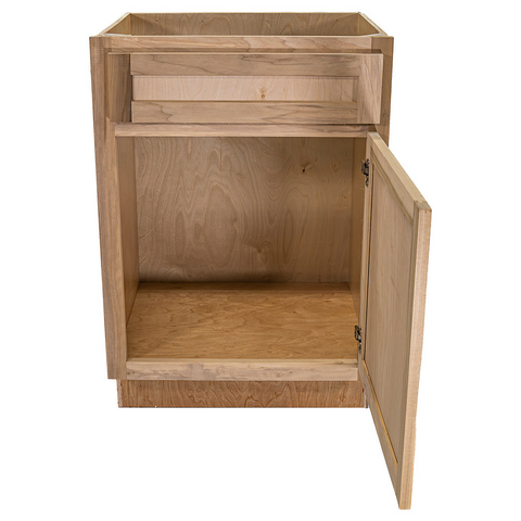 24 in. Sink Base Bathroom Vanity Cabinet in Unfinished Poplar | Shaker Style