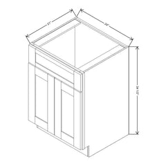 Fabuwood Quest Discovery Frost 24"W X 34 1/2"H Vanity Base