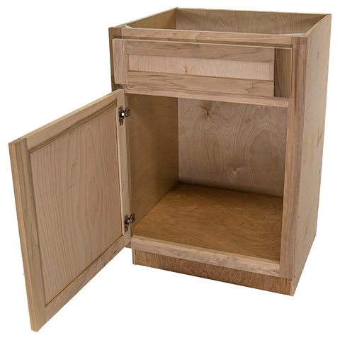 24 in. Sink Base Bathroom Vanity Cabinet in Unfinished Poplar | Shaker Style