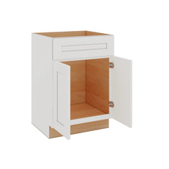 Modernform Cabinet White Shaker 24" W X 34 1/2" H X 21" D Sink Base 2 Doors/1 False Front