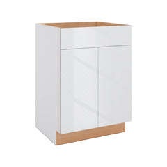 Modernform Cabinet Gloss White 24" W X 34 1/2" H X 21" D Vanity Sink Base 2 Doors/1 False Front