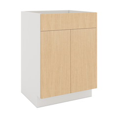 Modernform Cabinet Natural Oak 24" W X 34 1/2" H X 21" D Vanity Sink Base 2 Doors/1 False Front