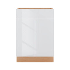 Modernform Cabinet Gloss White 24" W X 34 1/2" H X 21" D Vanity Sink Base 2 Doors/1 False Front