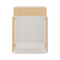 Modernform Cabinet Natural Oak 24" W X 34 1/2" H X 21" D Vanity Sink Base 2 Doors/1 False Front