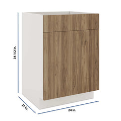 Modernform Cabinet Walnut 24" W X 34 1/2" H X 21" D Vanity Sink Base 1 Doors/1 False Front