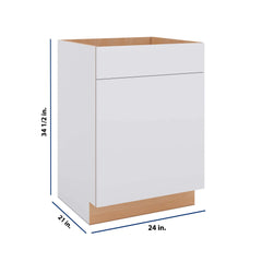 Modernform Cabinet Matte White 24" W X 34 1/2" H X 21" D Vanity Sink Base 1 Doors/1 False Front