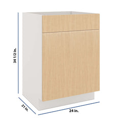 Modernform Cabinet Natural Oak 24" W X 34 1/2" H X 21" D Vanity Sink Base 1 Doors/1 False Front