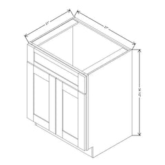 Fabuwood Allure Fusion Dove 27"W x 34 1/2"H Vanity Base