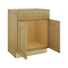Modernform Cabinet Natural Shaker 27" W X 34 1/2" H X 21" D Sink Base 2 Doors/1 False Front