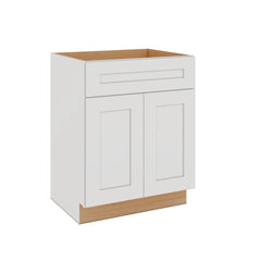 Modernform Cabinet White Shaker 27" W X 34 1/2" H X 21" D Sink Base 2 Doors/1 False Front