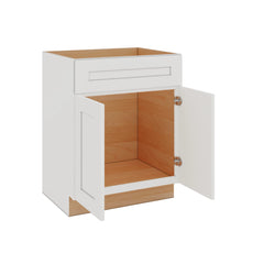 Modernform Cabinet White Shaker 27" W X 34 1/2" H X 21" D Sink Base 2 Doors/1 False Front
