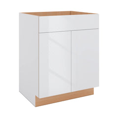 Modernform Cabinet Gloss White 27" W X 34 1/2" H X 21" D Vanity Sink Base 2 Doors/1 False Front