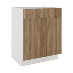 Modernform Cabinet Walnut 27" W X 34 1/2" H X 21" D Vanity Sink Base 2 Doors/1 False Front