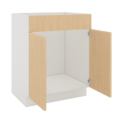 Modernform Cabinet Natural Oak 27" W X 34 1/2" H X 21" D Vanity Sink Base 2 Doors/1 False Front