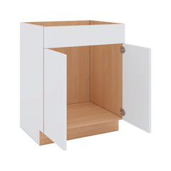 Modernform Cabinet Matte White 27" W X 34 1/2" H X 21" D Vanity Sink Base 2 Doors/1 False Front