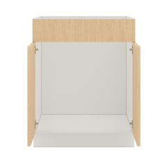 Modernform Cabinet Natural Oak 27" W X 34 1/2" H X 21" D Vanity Sink Base 2 Doors/1 False Front