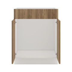 Modernform Cabinet Walnut 27" W X 34 1/2" H X 21" D Vanity Sink Base 2 Doors/1 False Front