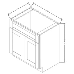 Fabuwood Allure Onyx Frost  30"W x 34 1/2"H Vanity Base