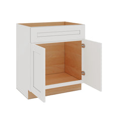Modernform Cabinet White Shaker 30" W X 34 1/2" H X 21" D Sink Base 2 Doors/1 False Front