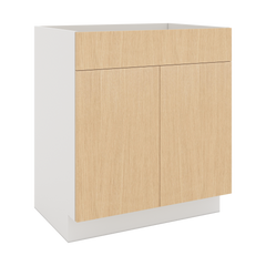 Modernform Cabinet Natural Oak 30" W X 34 1/2" H X 21" D Vanity Sink Base 2 Doors/1 False Front