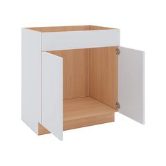 Modernform Cabinet Gloss White 30" W X 34 1/2" H X 21" D Vanity Sink Base 2 Doors/1 False Front