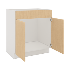 Modernform Cabinet Natural Oak 30" W X 34 1/2" H X 21" D Vanity Sink Base 2 Doors/1 False Front