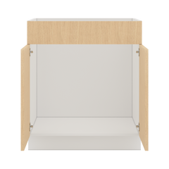 Modernform Cabinet Natural Oak 30" W X 34 1/2" H X 21" D Vanity Sink Base 2 Doors/1 False Front