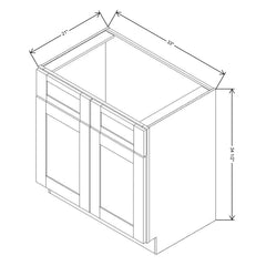 Fabuwood Allure Luna Timber 33"W x 34 1/2"H Vanity Base