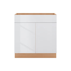Modernform Cabinet Gloss White 33" W X 34 1/2" H X 21" D Vanity Sink Base 2 Doors/1 False Front