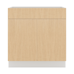Modernform Cabinet Natural Oak 33" W X 34 1/2" H X 21" D Vanity Sink Base 2 Doors/1 False Front