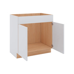 Modernform Cabinet Gloss White 33" W X 34 1/2" H X 21" D Vanity Sink Base 2 Doors/1 False Front