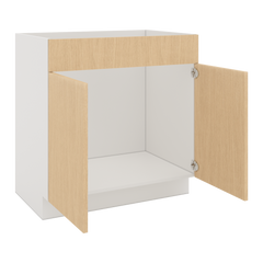 Modernform Cabinet Natural Oak 33" W X 34 1/2" H X 21" D Vanity Sink Base 2 Doors/1 False Front