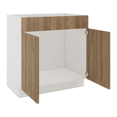 Modernform Cabinet Walnut 33" W X 34 1/2" H X 21" D Vanity Sink Base 2 Doors/1 False Front
