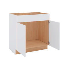 Modernform Cabinet Matte White 33" W X 34 1/2" H X 21" D Vanity Sink Base 2 Doors/1 False Front