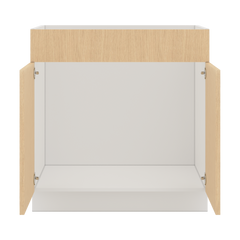 Modernform Cabinet Natural Oak 33" W X 34 1/2" H X 21" D Vanity Sink Base 2 Doors/1 False Front