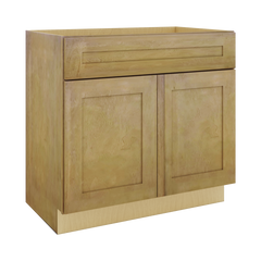 Modernform Cabinet Natural Shaker 36" W X 34 1/2" H X 21" D Sink Base 2 Doors/1 False Front