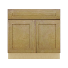 Modernform Cabinet Natural Shaker 36" W X 34 1/2" H X 21" D Sink Base 2 Doors/1 False Front