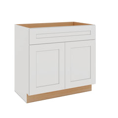 Modernform Cabinet White Shaker 36" W X 34 1/2" H X 21" D Sink Base 2 Doors/1 False Front