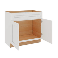 Modernform Cabinet White Shaker 36" W X 34 1/2" H X 21" D Sink Base 2 Doors/1 False Front
