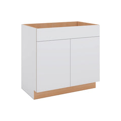 Modernform Cabinet Matte White 36" W X 34 1/2" H X 21" D Vanity Sink Base 2 Doors/1 False Front