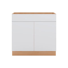 Modernform Cabinet Matte White 36" W X 34 1/2" H X 21" D Vanity Sink Base 2 Doors/1 False Front