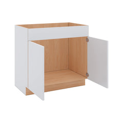 Modernform Cabinet Gloss White 36" W X 34 1/2" H X 21" D Vanity Sink Base 2 Doors/1 False Front