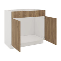Modernform Cabinet Walnut 36" W X 34 1/2" H X 21" D Vanity Sink Base 2 Doors/1 False Front