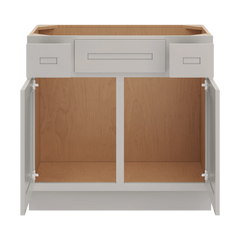 CNC Luxor 5-Piece Misty Grey 36" W 2 Drawer Vanity Sink Base Cabinet