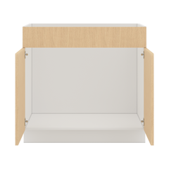 Modernform Cabinet Natural Oak 36" W X 34 1/2" H X 21" D Vanity Sink Base 2 Doors/1 False Front