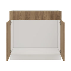 Modernform Cabinet Walnut 36" W X 34 1/2" H X 21" D Vanity Sink Base 2 Doors/1 False Front