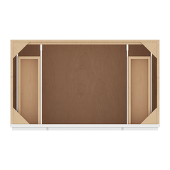 CNC Luxor 5-Piece White 36" W 2 Drawer Vanity Sink Base Cabinet
